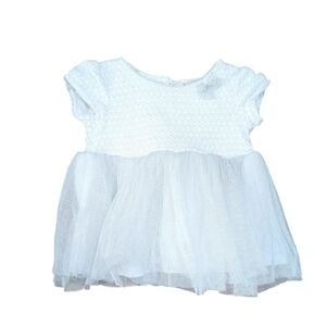 Camilla Adorable White/Silver Baby Dress Size 3-6 Months.